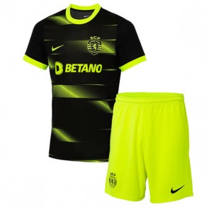 Sporting CP kläder Barn 2022-23 Bortatröja Kortärmad (+ korta byxor)